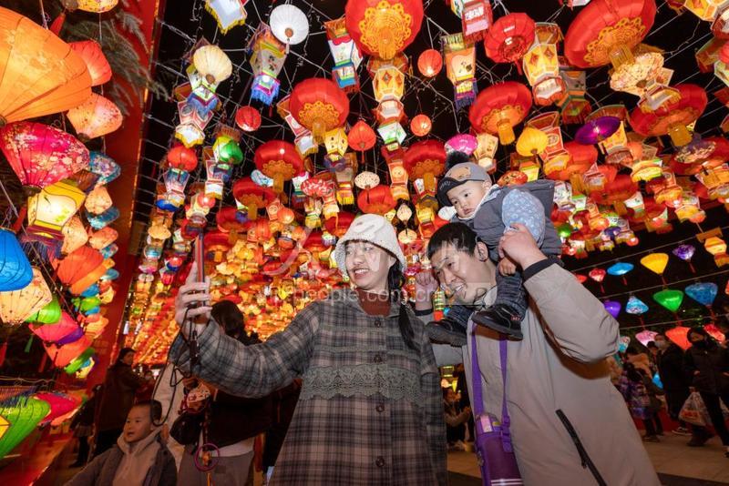 山西运城:赏花灯 庆新年-人民图片网