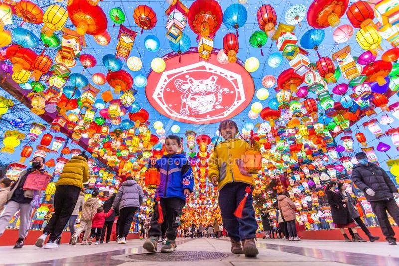 山西运城:赏花灯 迎元宵-人民图片网