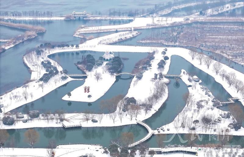 江苏泗洪:湿地公园 雪景如画-人民图片网