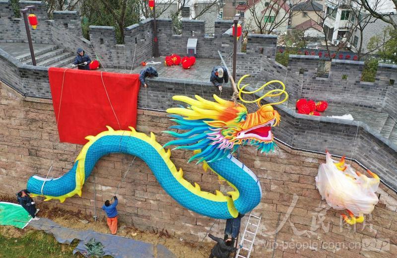 浙江德清:千年古城 张灯结彩-人民图片网