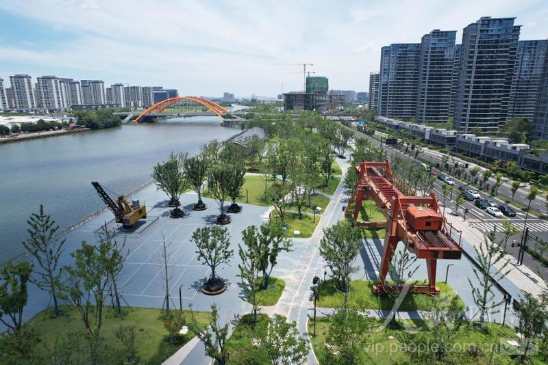 浙江杭州:渣土码头“蝶变”大运河滨水公园-人民图片网