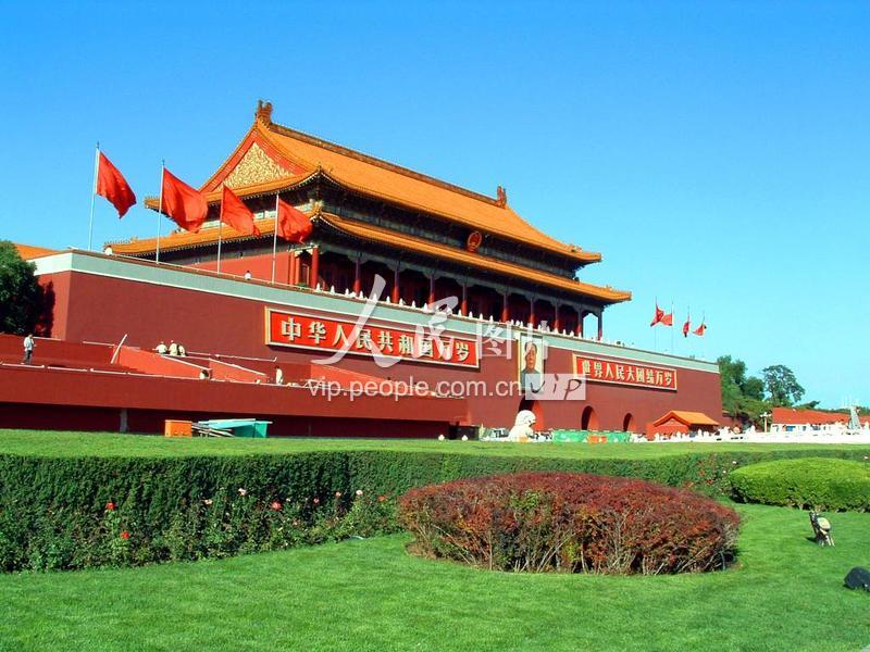国庆节前的天安门-人民图片网