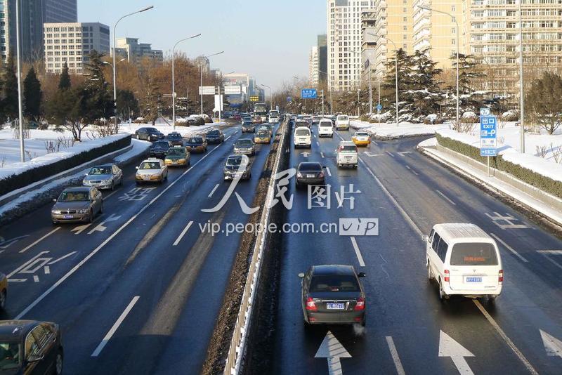 北京主要道路交通畅通-人民图片网