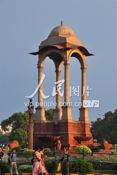 印度 印度门 德里门 印度战士纪念碑-人民图片网
