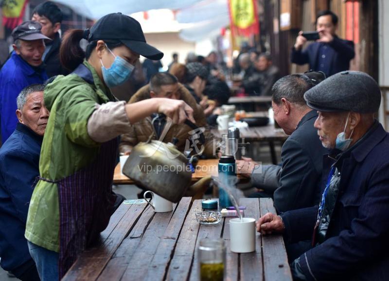 浙江兰溪:游埠古镇早茶又飘香-人民图片网