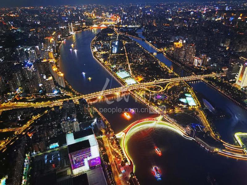 广州:海心桥成市民打卡地-人民图片网