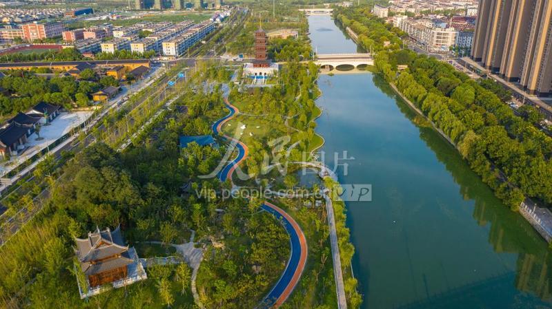 江苏海安：打造运河生态景观带-人民图片网