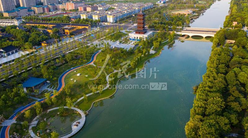 江苏海安：打造运河生态景观带-人民图片网