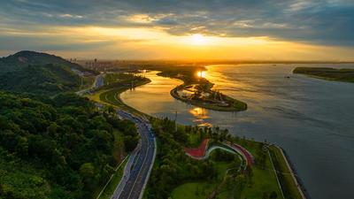 湖北鄂州:樊口江滩美如画