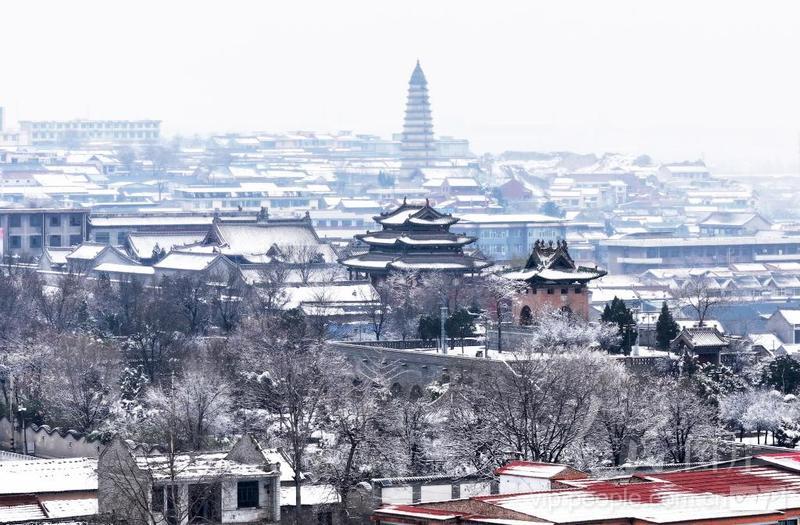 山西绛州：古城瑞雪景如画-人民图片网