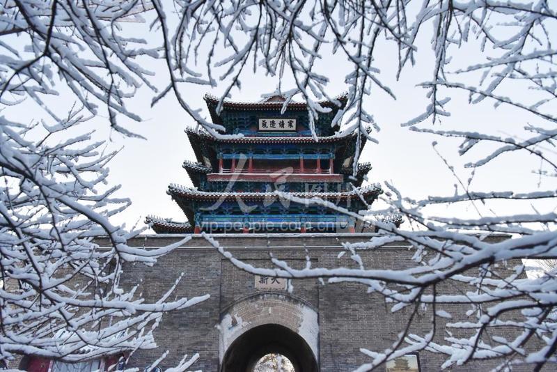 河北张家口:宣化古城雪景-人民图片网