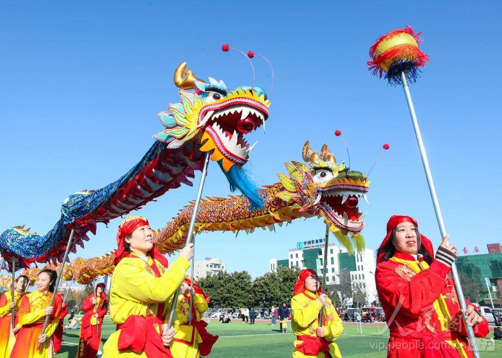 河南博爱：金龙迎春-人民图片网