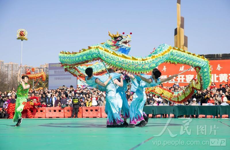 中国龙狮公开赛湖北黄石开赛-人民图片网
