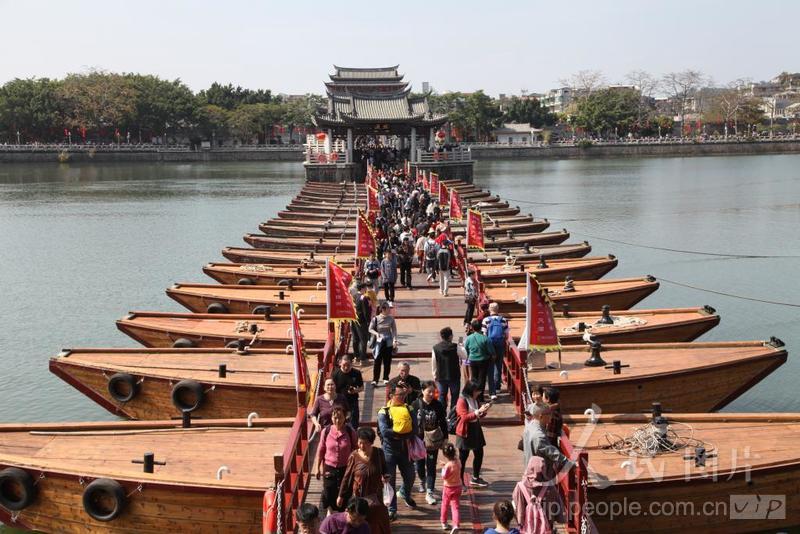 广东潮州:广济桥浮桥-人民图片网