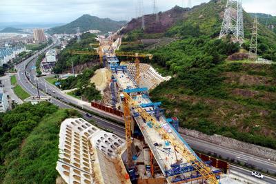 浙江玉环:温玉铁路建设正酣