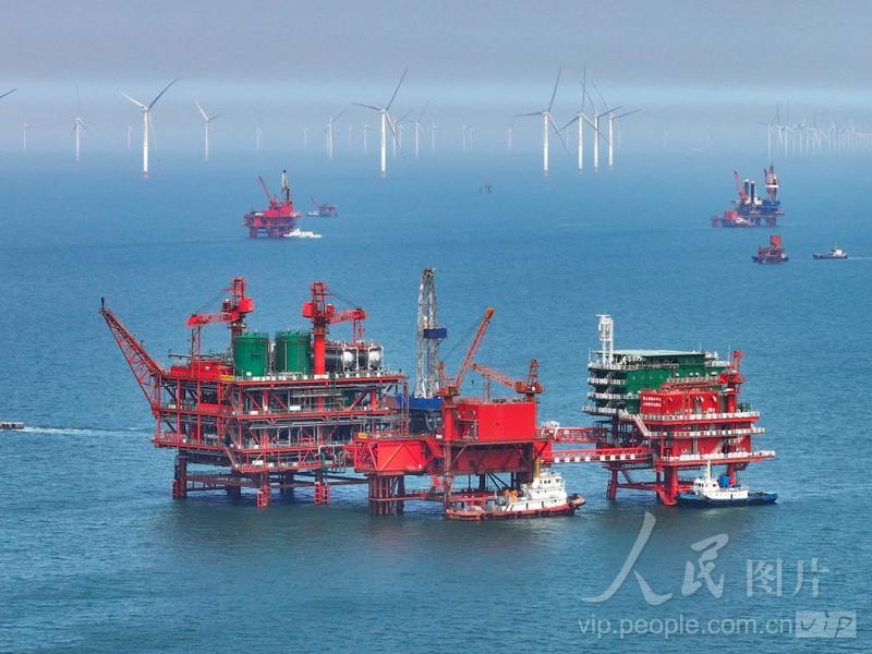 山东东营:绿色油田扮靓渤海湾-人民图片网