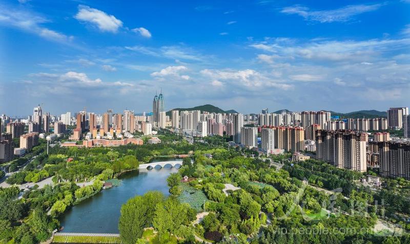 山东枣庄:国家园林城市美景如画-人民图片网