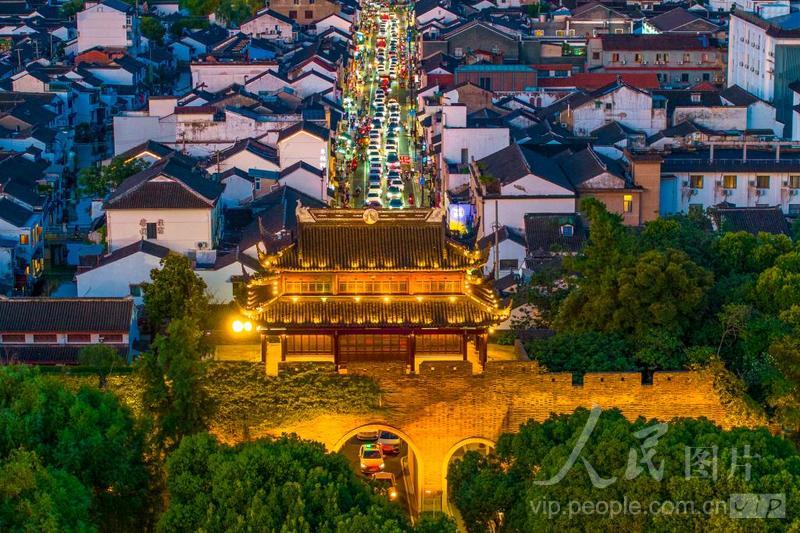 江苏苏州:阊门夜色美-人民图片网