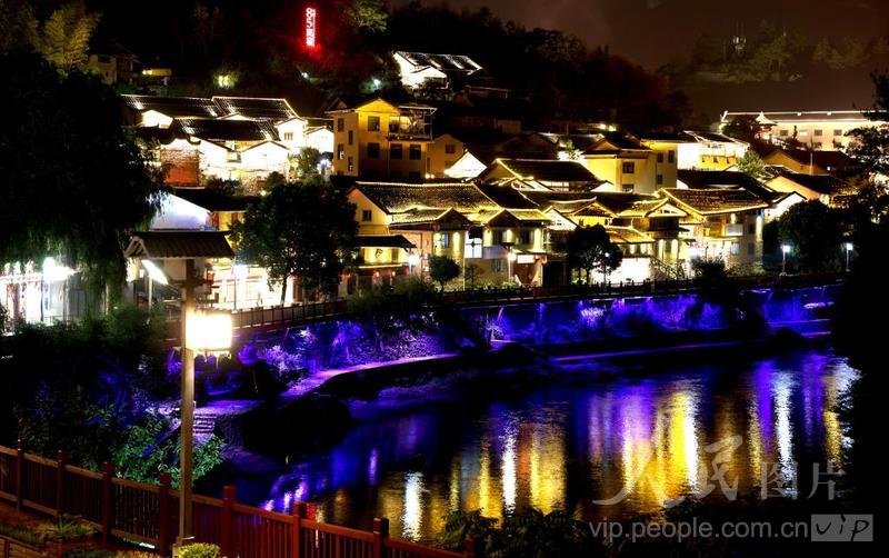 福建寿宁:古村夜景迷人-人民图片网