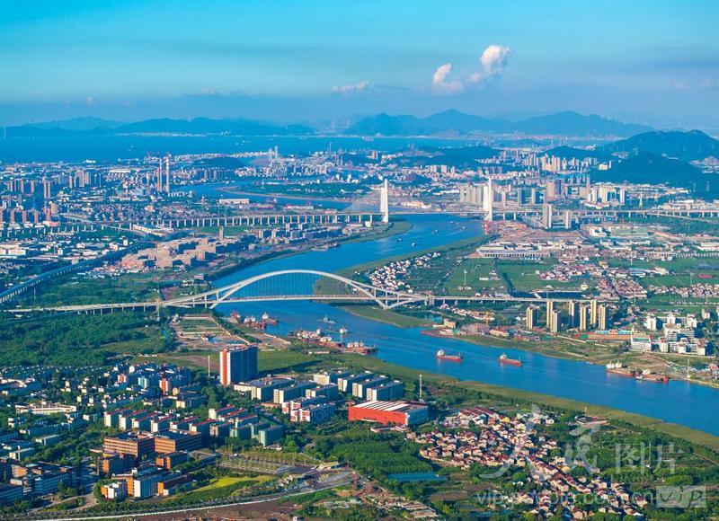 浙江宁波:甬江两岸景色美-人民图片网