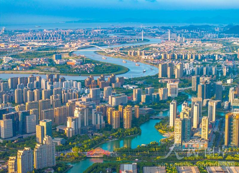 浙江宁波:甬江两岸景色美-人民图片网